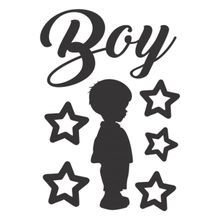 Adesivo Preto Boy - 1 Un