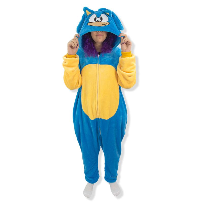 Macacão Kigurumi Infantil de 7 a 8 Anos Sonic