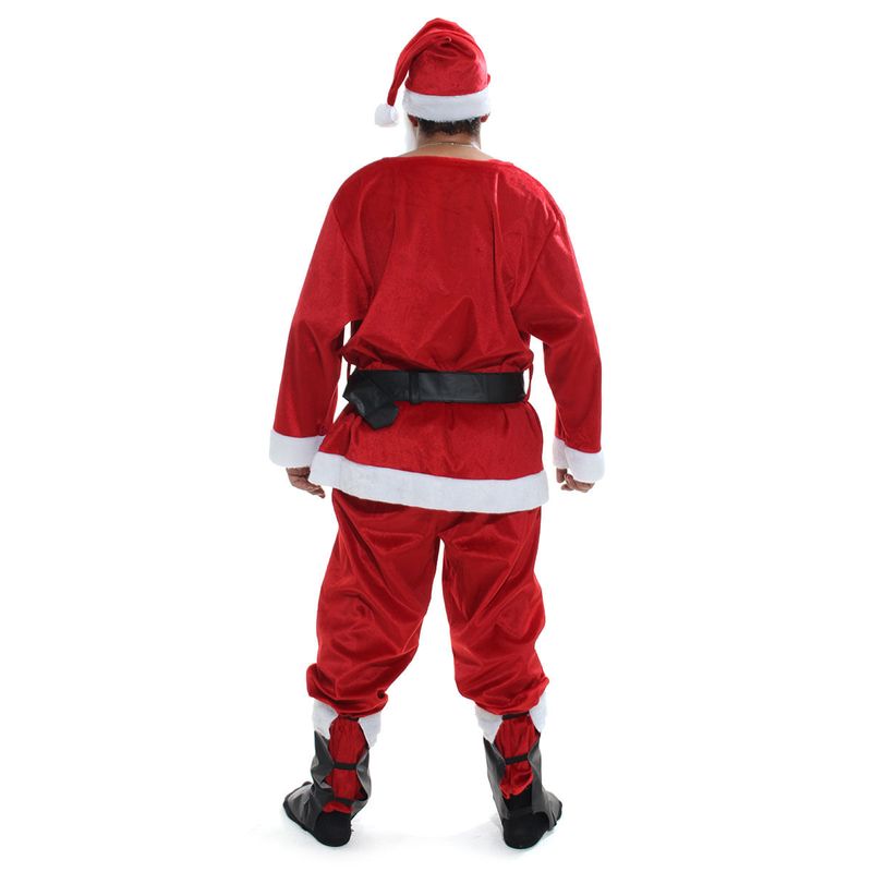 Fantasia Papai Noel Adulto Com Barba Natal Abrakadabra  GG