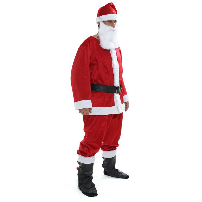 Fantasia Papai Noel Adulto Com Barba Natal Abrakadabra  GG
