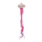 Enfeite para Cabelo Presilha Estrela Rosa e Roxo 27X6 com 1 Un