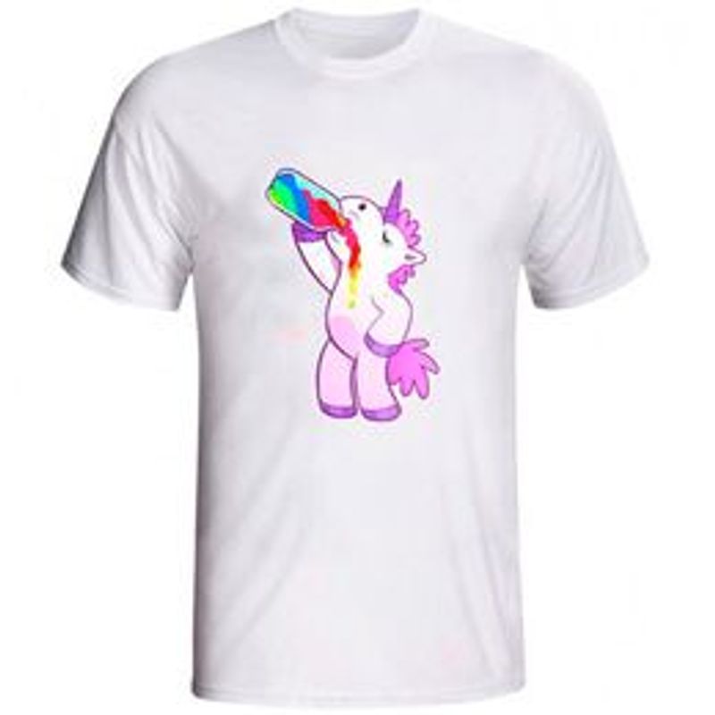Camiseta Abadá para Fantasia Unicórnio Bebendo G