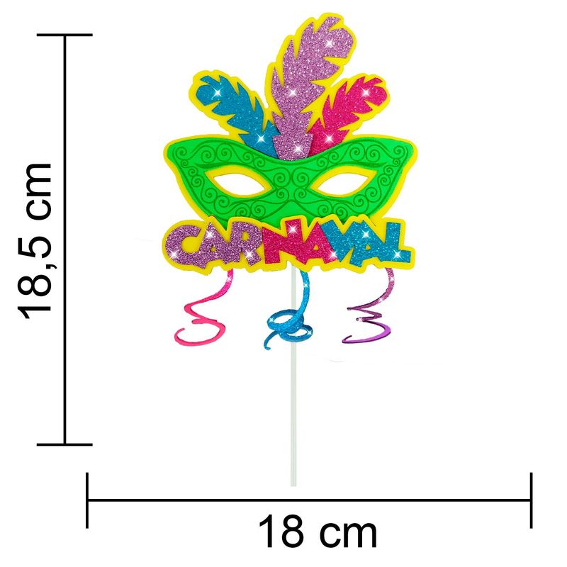 Topo de Bolo 3D Carnaval