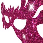 Máscara Carnaval Glitter Rosa Mod 02