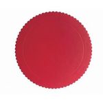 Cakeboard 26cm Vermelho - Silver Plastic - 1 Un