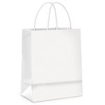 Sacola Papel Branco P 21,5x15x8 - 50 Un