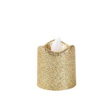 Vela LED Dourada Brilho - Silver Plastic - 1 Un