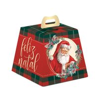 Caixa Mini Panetone Noel Boas Festas P 11X10X11 100G - 10 Un