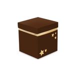 Caixa Cubo Vazado para Panetone Mr/Ouro 14,5X14,5X16 500G