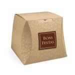 Caixa Panetone Boas Festas Ouro G 19X19X16,5 500G - 10 Un