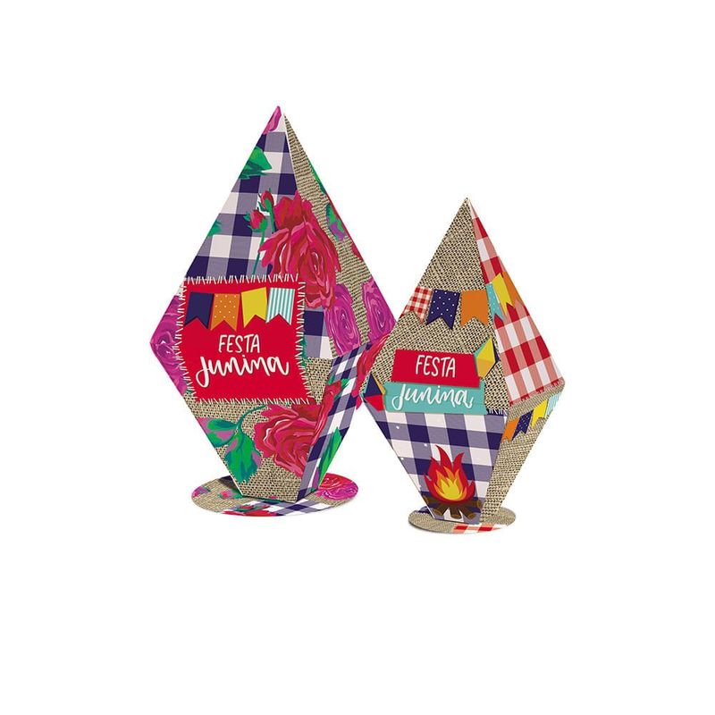 Cromus Silhueta Balão 3D Festa de Arraiá com 2 Unidades