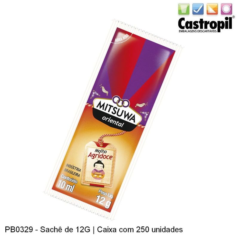 Mitsuwa Sachê Molho Agridoce 12 Gramas com 250 Litros