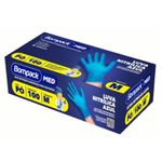 BomPack Luva Nitrílica Azul Médio M C/100 Unid