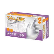 Talge Luva Látex Sem Talco G com 100 unidades.