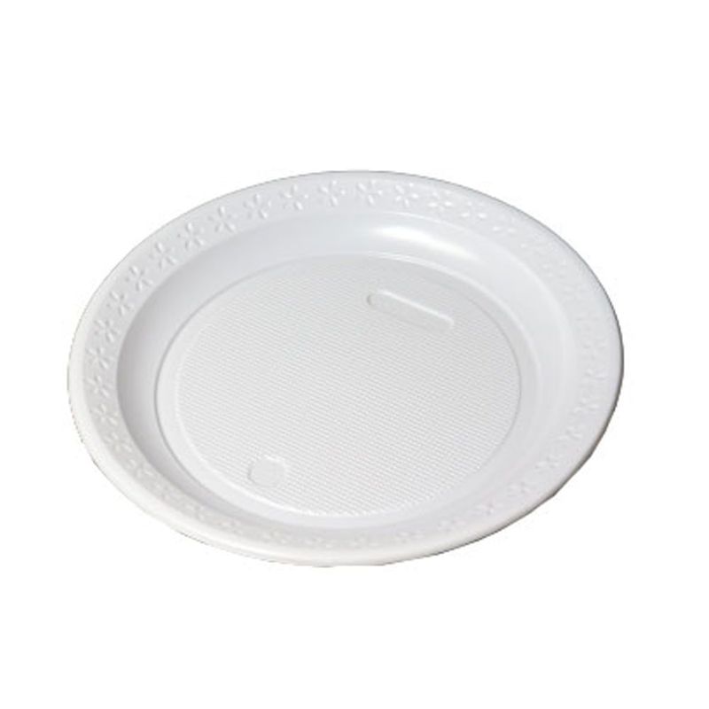 Copomais Prato Plástico 210mm Raso Pacote com 50 Unidades Caixa com 10 Pacotes.
