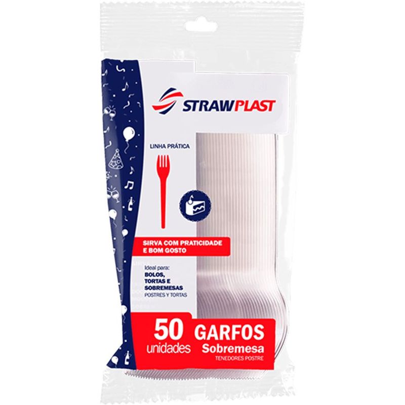 Strawplast (GSC-521) - Garfo Sobremesa Crystalline com 20x50