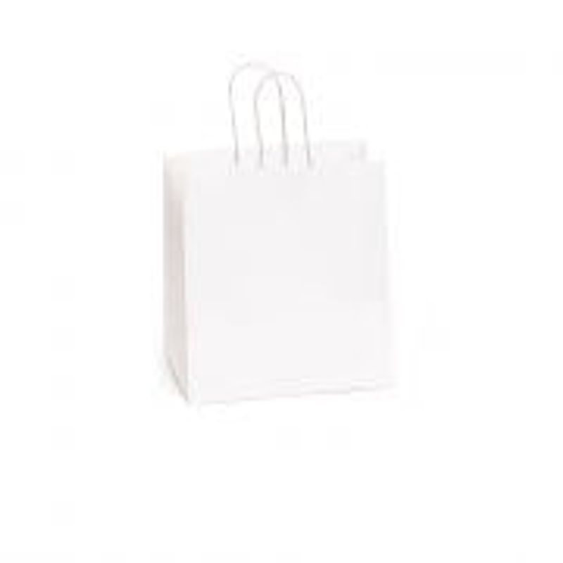 Packpel Sacola Papel Branco Médio com 50 Unidades