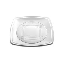 PraFesta Prato Quadrado Grande Branco Quality Line com 50 Pacotes de 10 Unidades