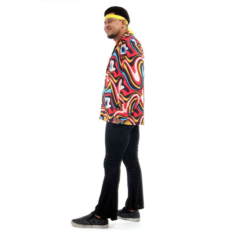 Fantasia Hippie Masculino Adulto Com Acessório Abrakadabra
 P