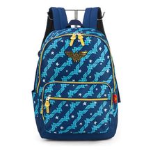 Mochila Escolar Mulher Maravilha Azul DC Comics - Luxcel