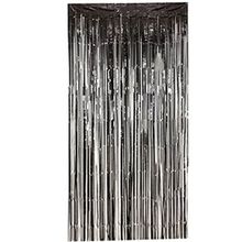 Cortina Decorativa Metalizada Preta - 100x200cm