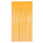 Cortina de Franja Metalizada Laranja 100x200cm