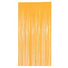 Cortina de Franja Metalizada Laranja 100x200cm