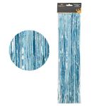 Cortina Metalizada com Glitter Azul Bebe 25X50cm