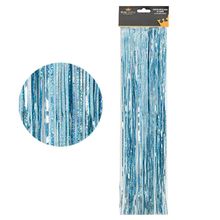 Cortina Metalizada com Glitter Azul Bebe 25X50cm