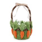 Cesta Decorativa com Coelho Marrom, Verde e Laranja (Rustic) - 1 Un