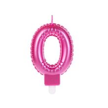 Vela Balão Rosa Número 0 - VOR00
