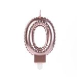 Vela Balão Rose Gold Número 0 - VOO00