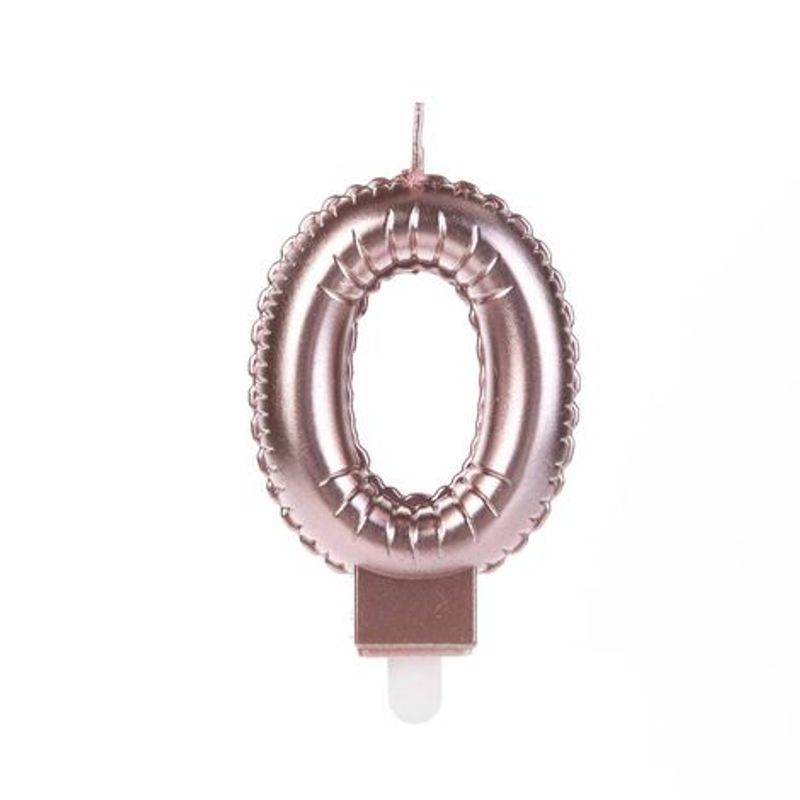 Vela Balão Rose Gold Número 0 - VOO00