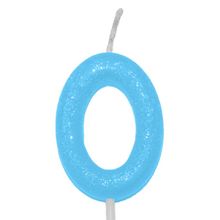 Vela Candy Color Azul Número 0 - VEU00