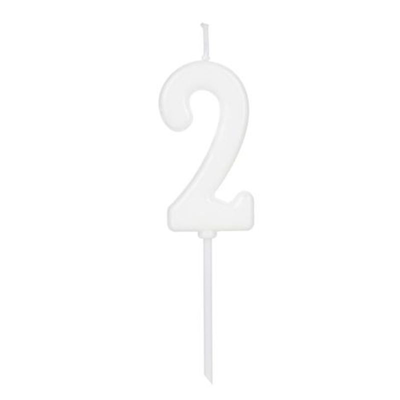 Vela Pick Branca Número 2 - VCB02