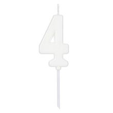 Vela Pick Branca Número 4 - VCB04