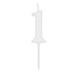 Vela Pick Branca Número 1 - VCB01