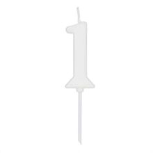 Vela Pick Branca Número 1 - VCB01