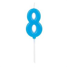 Vela Pick Azul Número 8 - VCA08