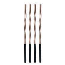 Vela Metalizada Torcida Rose Gold 15cm - V183 - 4 Un