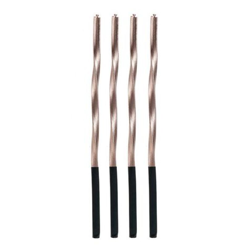 Vela Metalizada Torcida Rose Gold 15cm - V183 - 4 Un