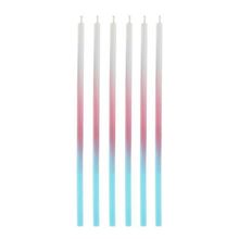 Vela Palito Degradê Azul e Rosa 15cm - V189 - 6 Un