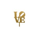 Topo Grande Love Dourado - HA361