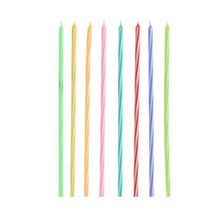 Vela Palito Gigante Listrada Colorida 15cm - V186 - 8 Un