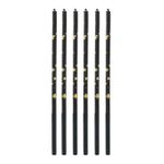 Vela Palito Gigante Preta com Dourado 17cm - V172 - 6 Un