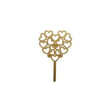 Topo Grande Corações Dourado - HA357