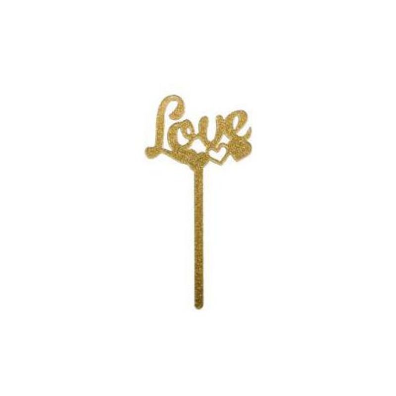 Topo Médio Love Coração Dourado - HA355