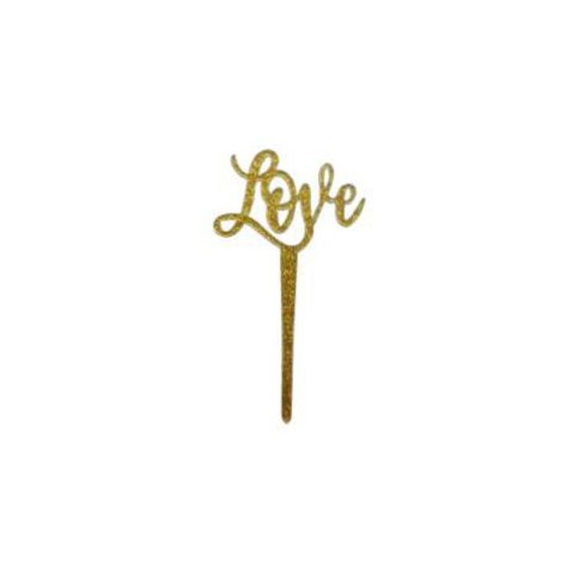 Mini Topo Love Dourado - HA348