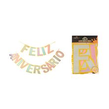 Faixa Feliz Aniversário Colorida - HA313