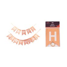 Faixa Happy Birthday com Glitter Rose Gold - HA327